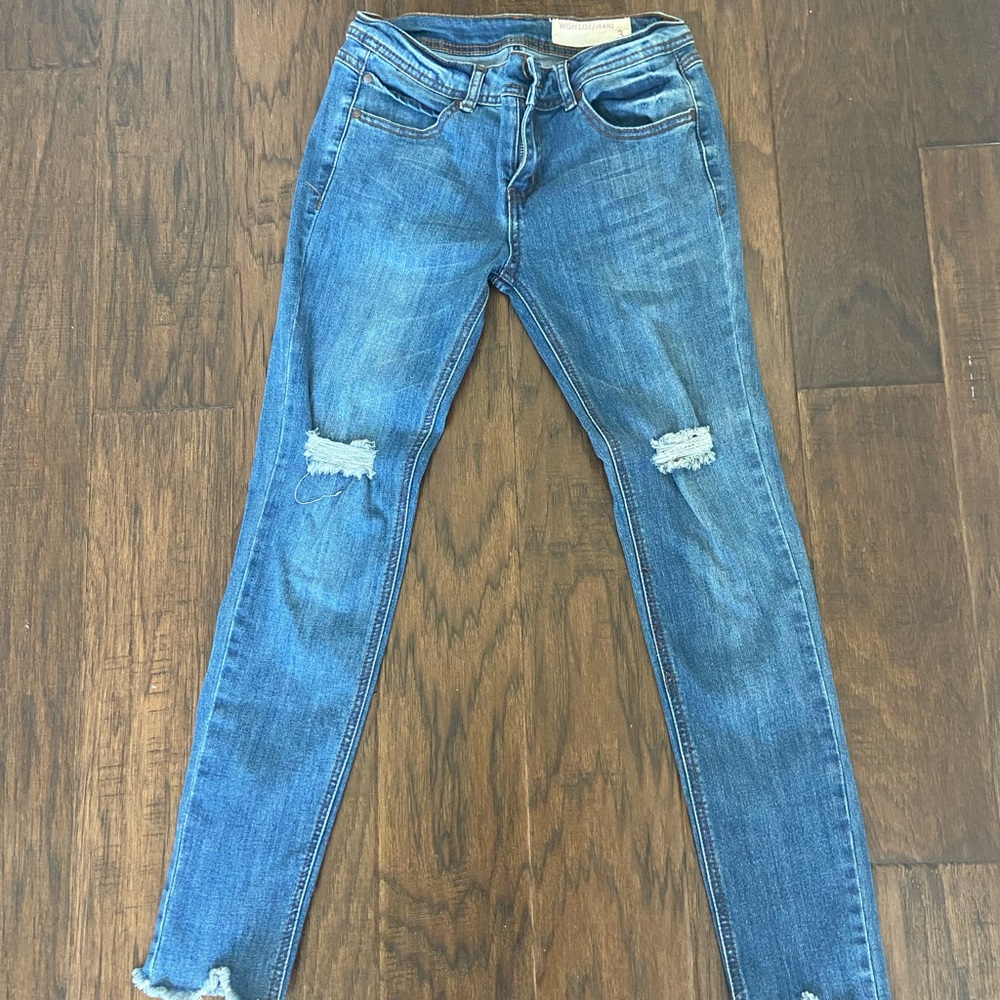 Wish List Distressed Skinny Jeans Size 3
